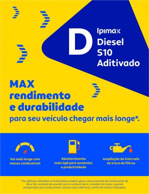 BA Diesel S10 Aditivado Max Rendimento Vinil 0.10mm Aplicado em Poliondas 3mm 100x130cm 4x0  Corte Reto 