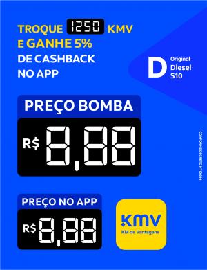 BA KMV Diesel S10 Vinil 0.10mm Aplicado em Poliondas 3mm 100x130cm 4x0  Corte Reto 